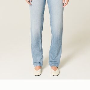 Hollister Women's Light Blue Straight Leg Jeans